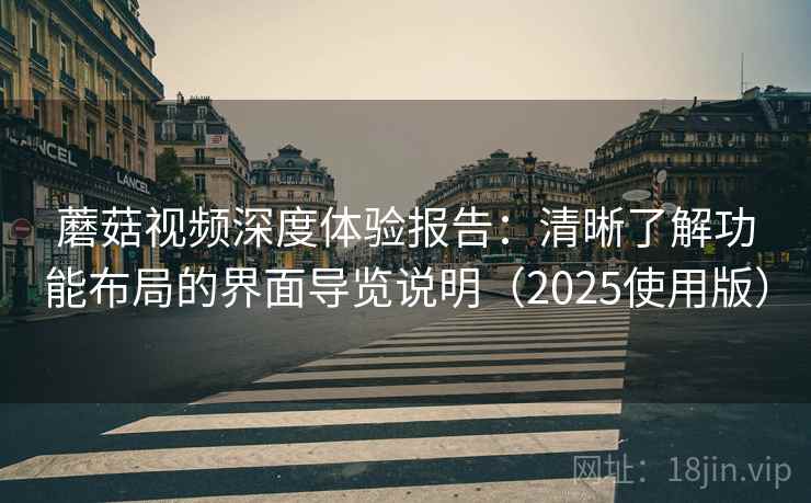 蘑菇视频深度体验报告：清晰了解功能布局的界面导览说明（2025使用版）