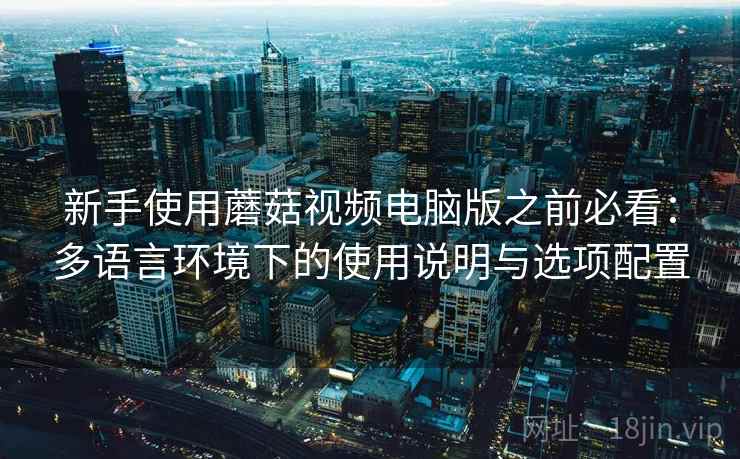 新手使用蘑菇视频电脑版之前必看：多语言环境下的使用说明与选项配置