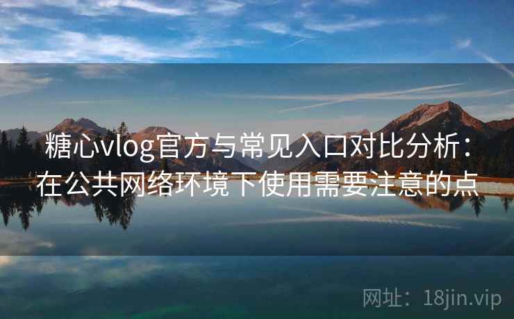 糖心vlog官方与常见入口对比分析：在公共网络环境下使用需要注意的点