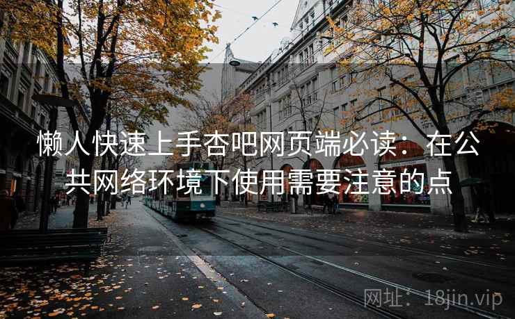 懒人快速上手杏吧网页端必读：在公共网络环境下使用需要注意的点