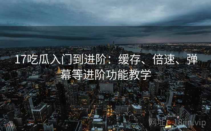 17吃瓜入门到进阶：缓存、倍速、弹幕等进阶功能教学