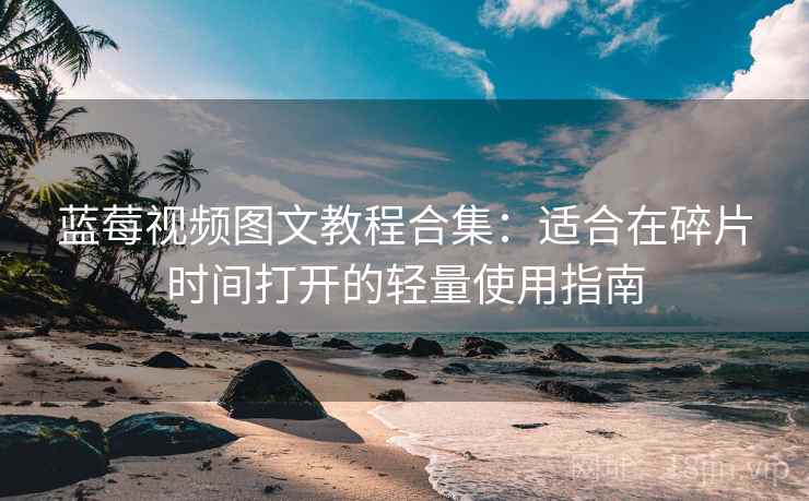 蓝莓视频图文教程合集:适合在碎片时间打开的轻量使用指南 蓝莓视频图文教程合集:适合在碎片时间打开的轻量使用指南