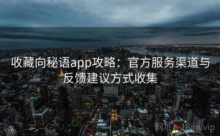 收藏向秘语app攻略:官方服务渠道与反馈建议方式收集