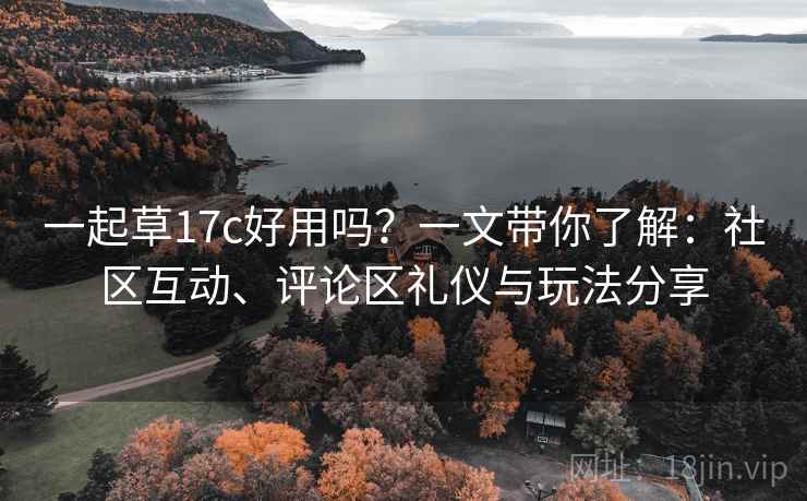 一起草17c好用吗？一文带你了解：社区互动、评论区礼仪与玩法分享